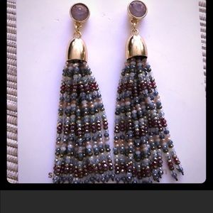Loft Beaded Tassel Earrings